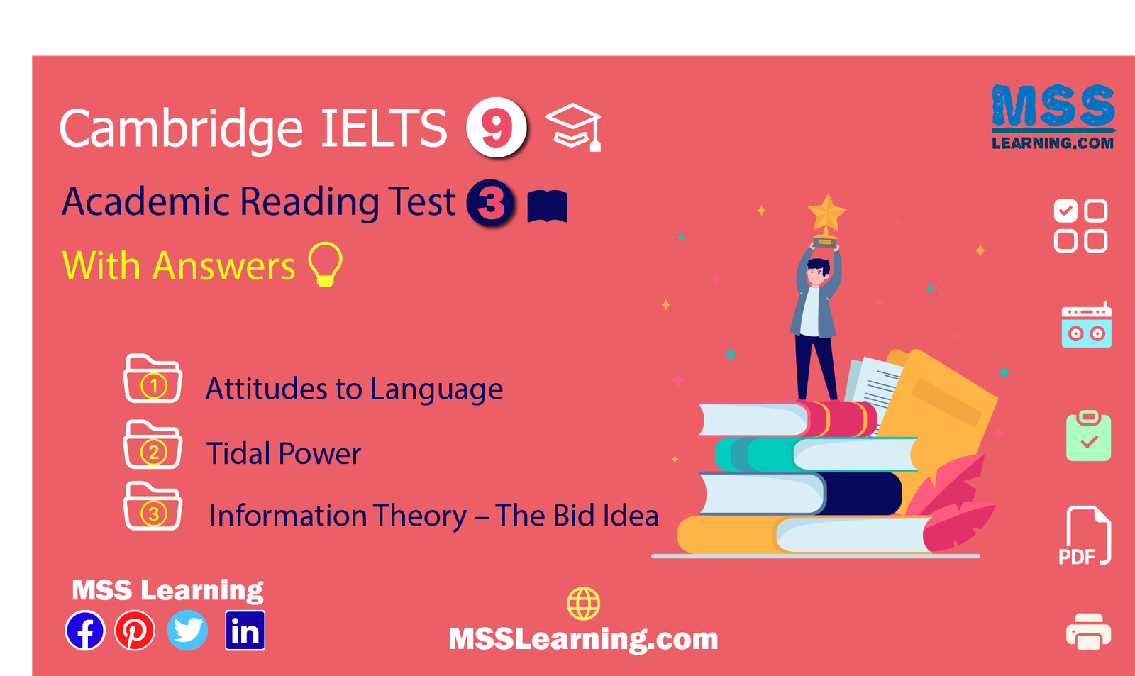 Cambridge IELTS Book 9 Academic Reading Test 3 with answers and explanations. Online Practice and pdf download.