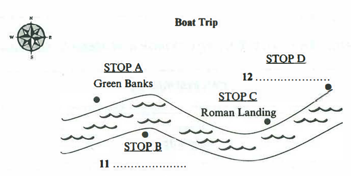 Cambridge IELTS 7 Listening Test 2 Boat trip road map